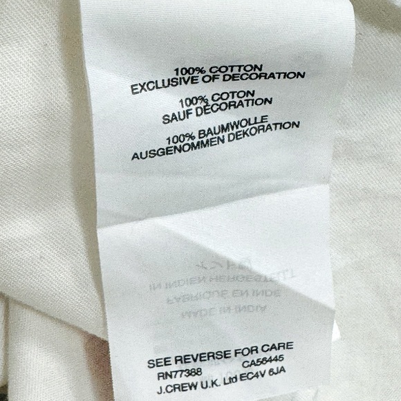 MADEWELL White Cotton Shirt With Embroidered Red Stars - Picture 7 of 8